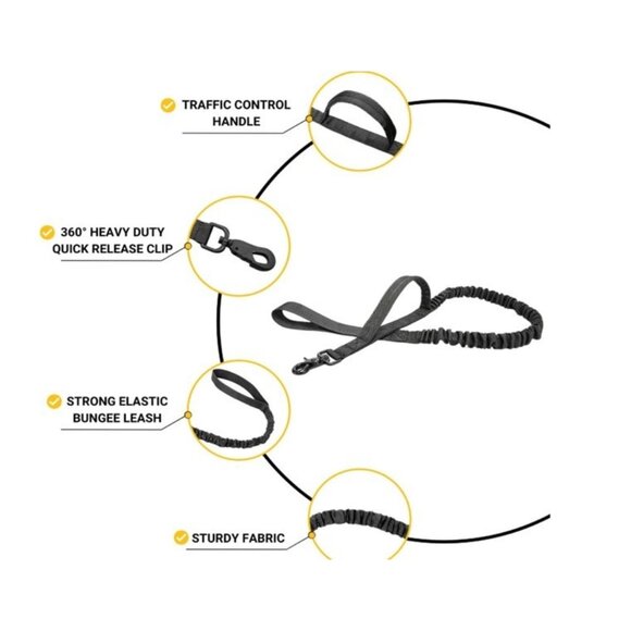 ONETIGRIS UTX Bungee Style No-Pull Training Dog Leash, Ranger Green - Picture 10 of 10